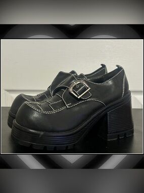 Vintage 90s y2k Chunky Patchwork Platform oxfords